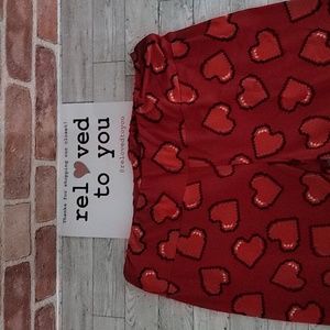 LuLaRoe Tall and Curvy Leggings - Valentine's Day (Red Pixel Hearts)